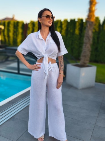 KOMPLET LNIANY PORTOFINO BIAŁY
