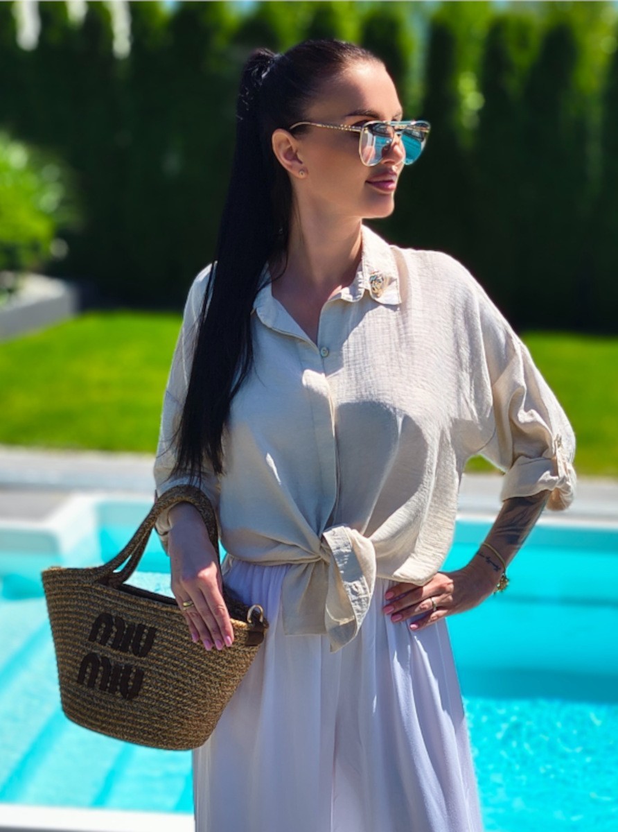 KOSZULA LUISA BEŻOWA