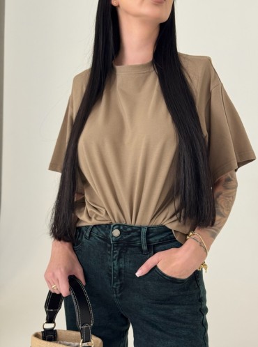 T-SHIRT OVERSIZE CROPP TOP LATTE 2