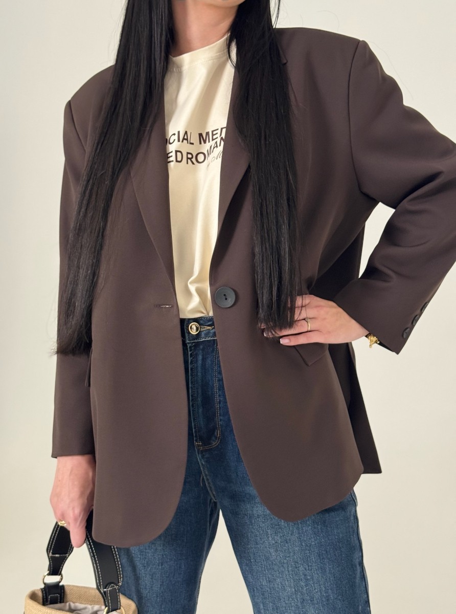 MARYNARKA CHOCOLATE OVERSIZE