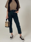 SPODNIE  JEANSOWE CIEMNE MOM FIT MISS BON