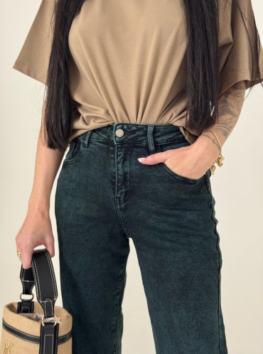 SPODNIE  JEANSOWE CIEMNE MOM FIT MISS BON 2