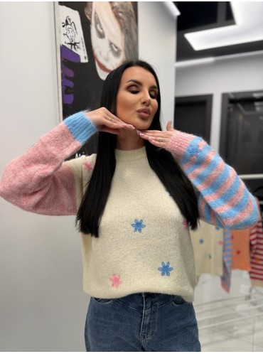 SWETER DAISY ECRU 2