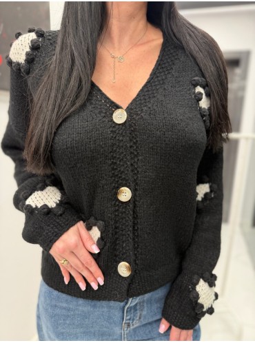 SWETER BLACK BLOOM 2