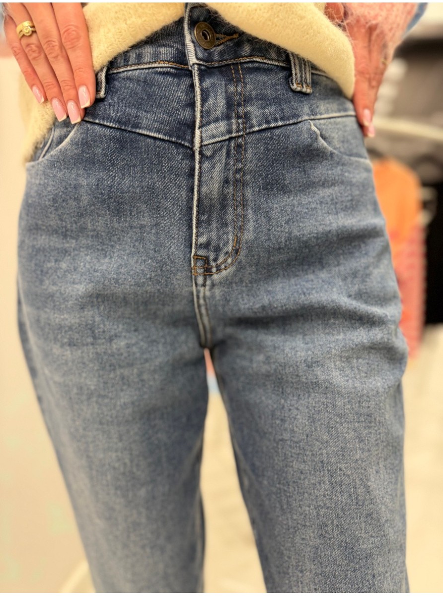SPODNIE JEANSOWE BOY FRIEND CLASSIC BLUE