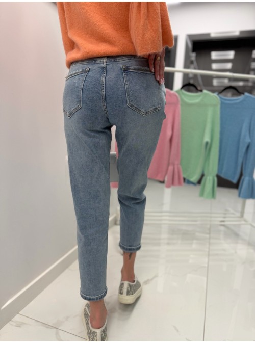 SPODNIE JEANSOWE MOM FIT LIGHT BLUE